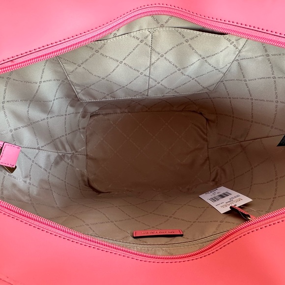 Michael Kors Kimber Large Bucket Shoulder Tote Bag Natural Tea Rose - Picture 11 of 12